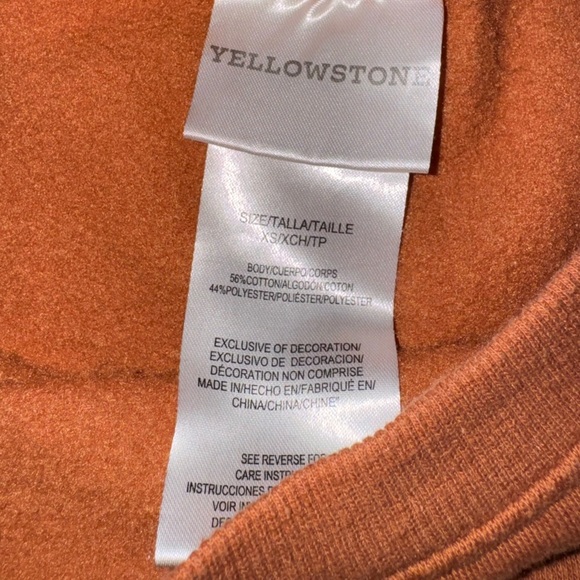 Yellowstone Dutton Ranch Orange Sweatshirt Size XS - Picture 3 of 3